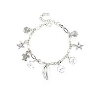 Giwnhvx Bohemian Spiaggia Onda Shell Ciondolo Donna Caviglia in Metallo Tartaruga Mare Stella Di Mare