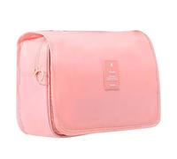 Giwnhvx Borsa da toilette da appendere, borsa da toeletta, impermeabile, di grande capacità, da viaggio, borsa organizer per trucchi, facile da installare, facile da usare, rosa