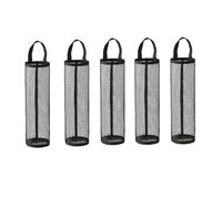 Giwnhvx Borsa per la spazzatura da parete da cucina, da appendere, per riporre oggetti visivi, magici perforazioni, in plastica, scorrevole, colore: nero