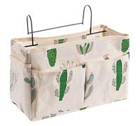 Giwnhvx Borsa portaoggetti cosmetica da appendere a rete, organizer per comodino, con tasca per letto a gancio