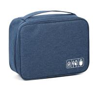 Giwnhvx Borsa portaoggetti per cavi dati digitali, borsa portaoggetti portatile per accessori elettronici multifunzionali, blu