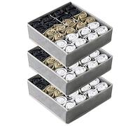 Giwnhvx Borsa Portaoggetti Pieghevole nel 3 Pezzi con Cassetto 72 Tessuto Centrale Adatto per Calze, Porta Cravatte e Scatola Portaoggetti A