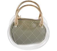 Giwnhvx Borse a tracolla trasparenti trapuntate per le donne estive rotonde borsa da spiaggia borsa a tracolla da donna borsa a tracolla verde