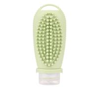 Giwnhvx Bottiglia vuota ricaricabile da viaggio in silicone con spazzola per la pulizia bottiglie di shampoo portatili per viaggi, A