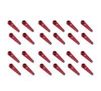 Giwnhvx Braccio Servo di Sterzo di Estensione in Metallo di 24 Pezzi 37Mm 25T per le Parti di Ciniglia 'Automobile di RC, Rosso