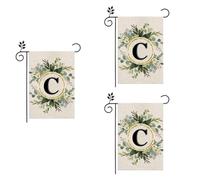 Giwnhvx C Bandiera da Giardino in Doppio Strato Lettere Bifacciali Bandiera per Vacanze da Esterno Bandiera Decorativa per Cortile