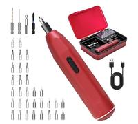Giwnhvx Cacciavite elettrico,Cacciavite elettrico senza fili da 3,6 V,Trapano senza fili,Punte in acciaio S2 32 in 1,Max 8 M,1500 MAh 800 Volte