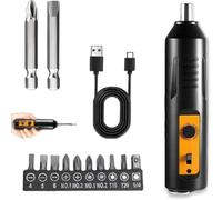 Giwnhvx Cacciavite elettrico,Kit di strumenti di riparazione automatica della casa con luce a led,Cacciavite magnetico senza fili ricaricabile USB B