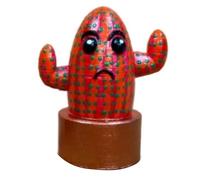 Giwnhvx Cactus Doll Big Eye Cactus Miniature Unico Mini Desktop Cactus Ornamenti Decorazione della Stanza A