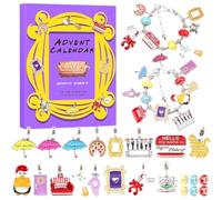 Giwnhvx Calendario del fai da te Braccialetto con ciondoli di Natale, calendario del conto alla rovescia di Natale, spettacolo televisivo, regalo di Natale per donne e ragazze