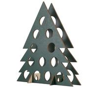 Giwnhvx Calendario per adulti, conto alla rovescia con albero di Natale in legno, mini porta alcool, supporto per bottiglia di vino, regali