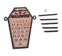 Giwnhvx Calendario per conto alla rovescia di Halloween fai da te blocchi/numeri di cellulare, pannelli per conto alla rovescia in legno decorati decorazione per la casa di Halloween e facile da usare