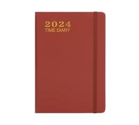 Giwnhvx Calendario tascabile 2024 2024, planner settimanale mensile con tasca, chiusura elastica, pagine per note, linguette mensili facile da usare, 21,3 x 14,8 cm