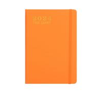 Giwnhvx Calendario tascabile 2024, calendario mensile settimanale con tasca, chiusura elastica, pagine per note, linguette mensili, facile da usare, arancione
