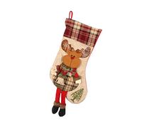 Giwnhvx Calze Natalizie Decorazioni Old Man Pupazzo di Neve Calze Natalizie Borsa Regalo Ciondolo Borsa per Caramelle Alce