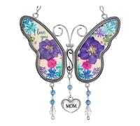 Giwnhvx Campanelli eolici in metallo a , decorazione fatta a mano, ciondolo da giardino appeso, regalo di compleanno per la festa della mamma, facile da usare