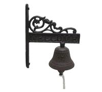 Giwnhvx Campanello antico da giardino vintage grande campanello da parete in metallo vintage in ghisa, adatto per la decorazione della fattoria, A