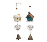 Giwnhvx Campanello eolico in resina, campana in rame, , giardino, casa, esterno, decorazione da appendere, regalo, ornamento per auto, camera da letto (B), facile installazione