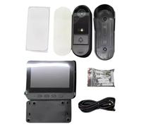 Giwnhvx Campanello visivo impermeabile senza fili IR Visione notturna Campanello HD 4.3 pollici IPS Video Smart Home Campanello Della Macchina Fotografica