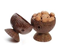 Giwnhvx Candela Tazza di Cocco, Tazza di Cocco, Guscio di Cocco, Frutta, Birra, Caffè, Bevanda Fredda, Tazza, Ciotola, Legno, Cucina