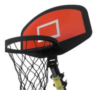 Giwnhvx Canestro da basket per trampolino, con palla e pompa, per trampolino dritto e curvo, facile da installare