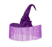 Giwnhvx Cappello da strega a tesa larga, cappello da mago storto per vacanze, cosplay, carnevale, decorazioni di Halloween
