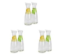 Giwnhvx Caraffe per Acqua nel Plastica da 6 Pezzi da 1,6 Litri con Coperchi Un Linguetta Bianca - Brocche Infrangibili per Uso Alimentare E Riciclabili - Barattolo di Succo