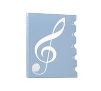 Giwnhvx Cartella per spartiti musicali, scrivibile e rimovibile, 60 pagine, adatta per lettere formato A4, colore: blu