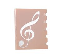 Giwnhvx Cartella per spartiti per coro, scrivibile e staccabile, 60 pagine, adatta per lettere formato A4, rosa
