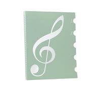 Giwnhvx Cartella per spartiti scrivibili e staccabili, 60 pagine, adatta per lettere formato A4, verde