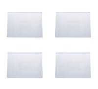Giwnhvx Cartelline portadocumenti con chiusura a zip, formato A5, 80 pezzi, colore: bianco trasparente