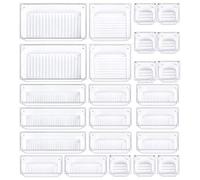 Giwnhvx Cassettiera da 24 Pezzi Organizzatore da Bagno Scrivania Cassettiera Trasparente Vassoi Versatili Divisori per Cassetti 5 Contenitori Portaoggetti per Ufficio
