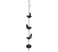 Giwnhvx Catena antipioggia mobile con uccelli su tazze, per esterni, grondaie, pluviali, catena per la pioggia, per la casa, 9 x 7 x 60 cm