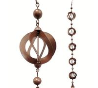 Giwnhvx Catene per grondaia per pioggia Adattatore Gancio Catena della pioggia Downspout Accessori per uscita Catena della pioggia Decorazione decorativa in metallo Facile da installare
