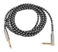 Giwnhvx Cavo Chitarra Cavi Strumento 10 Piedi Cavo Amplificatore Chitarra Elettrico Cavo Jack 6,35 mm Placcato Oro 1/4 Pollice con Rete Intrecciata