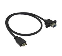 Giwnhvx Cavo di Estensione del Pannello Tipo E a USB 3.2 GEN2 10 Gbit/S Connettore USB3.2 Type-A con Foro a Vite per Computer Desktop