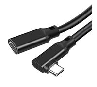 Giwnhvx Cavo di prolunga USB-C ad angolo di 90 Gradi USB 3.2 Gen2, PD 100W, Trasferimento Dati 20 Gbps per Monitor Stampaggio, VR 50 cm