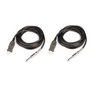 Giwnhvx Cavo di registrazione USB da chitarra a PC, 3 metri, 2 pezzi, adattatore convertitore interfaccia di connessione 6,5 mm