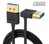 Giwnhvx Cavo Estensione Display Port 1.4 da 3.3 Piedi DP 90 Gradi 8K60Hz 4K144Hz Cavo Audio Video per Monitor Del Computer Portatile, Gomito verso L'Alto