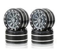Giwnhvx Cerchio in metallo Beadlock da 4,8 cm, diametro esterno 55 mm, per RC 1/10 12 mm Hex Crawler Car Axial SCX10 90047 CC01 TRX4, grigio, 4 pezzi di ricambio