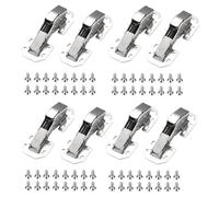 Giwnhvx Cerniere a chiusura ammortizzata da 10,2 cm, clip regolabile su cerniere europee per porte di armadietti da cucina, con 64 viti