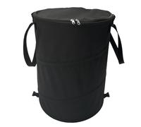 Giwnhvx Cestino della spazzatura da campeggio, pieghevole, portatile, per esterni, per campeggio, giardino, facile da installare, facile da usare, nero