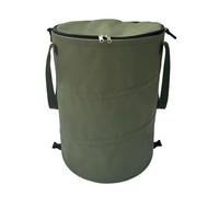 Giwnhvx Cestino della spazzatura da campeggio, pieghevole, portatile, per esterni, per campeggio, giardino, facile da installare, facile da usare, verde militare