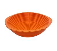 Giwnhvx Cestino per lievitazione del pane, in silicone, rotondo, pieghevole, impermeabile, colore: arancione
