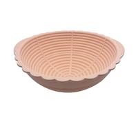 Giwnhvx Cestino per lievitazione del pane, in silicone, rotondo, pieghevole, impermeabile, colore rosa