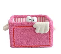 Giwnhvx Cesto Portaoggetti Little Pieghevole per la Casa, Design di Nicchia, per Riporre Giocattoli, Snack, Cosmetici, Organizzare Regali, Rosa, Facile da Usare, 40 X 30 X 25 cm