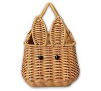 Giwnhvx Cesto Regalo con Uova di Pasqua Intrecciate A Mano Cesto da Picnic Cesto Portaoggetti per Frutta Cesto per Fiori Resistente Facile da Installare Facile da Usare