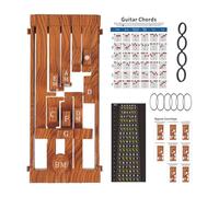 Giwnhvx Chitarra Chord Trainer di apprendimento degli accordi per principianti Chitarra Suonare Canto Aiuto Chord Strumento Scala Assistente Legno Rosso
