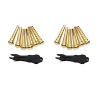 Giwnhvx Chitarra Spille da ponte 12pcs in rame Endpin 6 Pettini con Ricambi per Chitarra Acustica Elettrica