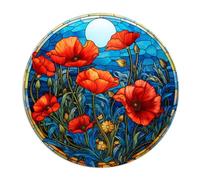 Giwnhvx Ciondolo A Disco in Acrilico 4 Pezzi con Catena Ciondolo retrò Europeo Fiore Colorato Accessori per Pendenti da YK147